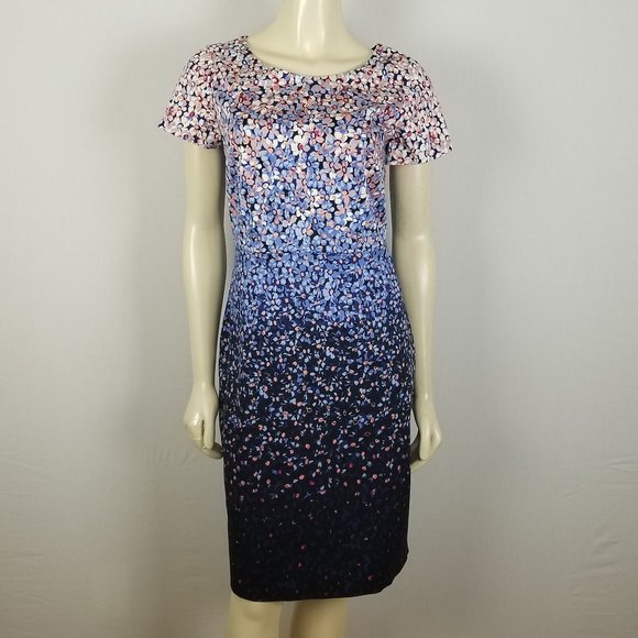 Talbots Dresses & Skirts - Talbots floral sheath blue dress sz 6